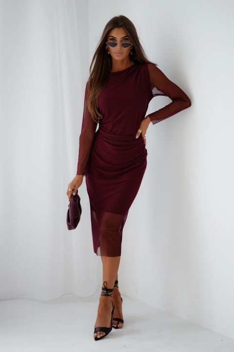 Sukienka tiulowa LUSH bordo